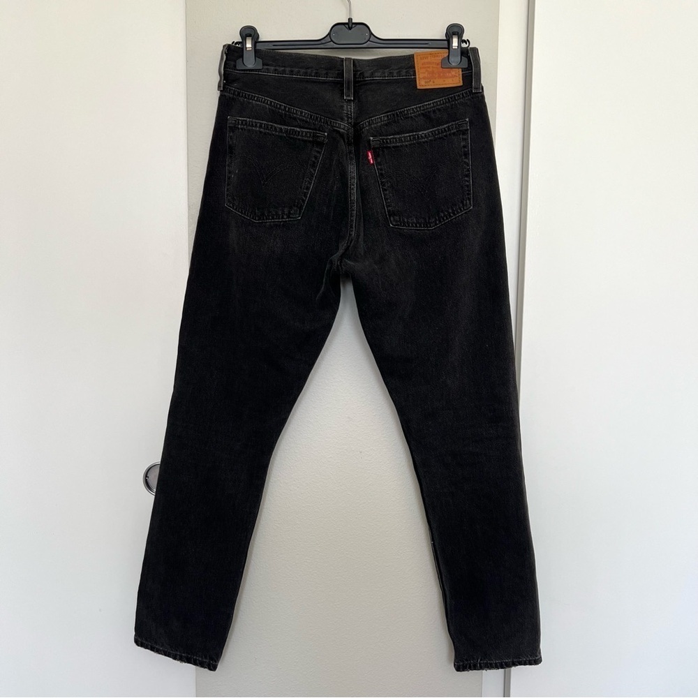 Levi's Big E Premium 501 S Jeans - Faded Black Wash - Grunge Streetwear -Size 27 - Picture 5 of 15
